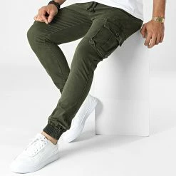 Tout neuf 💯 Pantalon Cargo 7685 Vert Kaki de Classic Series ❤️ -Classic Series Soldes classic series 338650 7685 2 20221017T152218 03