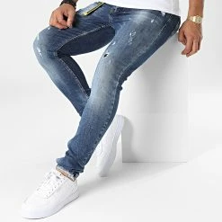 Meilleur prix 🥰 Jean Slim 53-01B Bleu Denim de Classic Series 😍 -Classic Series Soldes classic series 338709 53 01B 20220929T092423 03