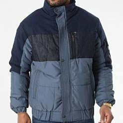 De gros 🎉 Veste Zippée 211 Gris Bleu Marine Denim de Classic Series 🎁 -Classic Series Soldes classic series 339025 211 GREY 20220926T153926 03