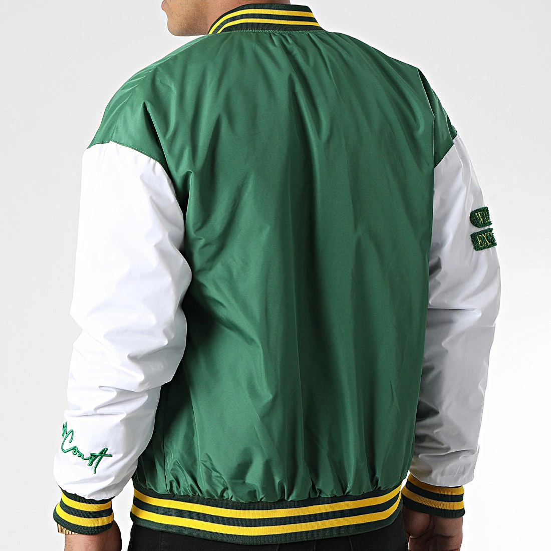 Grosses soldes 🎁 Veste Teddy 7426 Vert Blanc de Classic Series ❤️ 6 Grosses soldes 🎁 Veste Teddy 7426 Vert Blanc de Classic Series ❤️ – Image 4