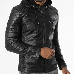 Offres ⌛ Veste Biker LP5537 Noir de Classic Series 👏 -Classic Series Soldes classic series 340650 LP5537 K BLACK 20220929T160622 03