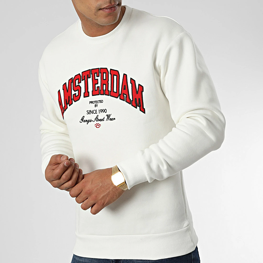 Promo 👏 Sweat Crewneck 1121 Beige Clair de Classic Series 😉 5 Promo 👏 Sweat Crewneck 1121 Beige Clair de Classic Series 😉 – Image 3