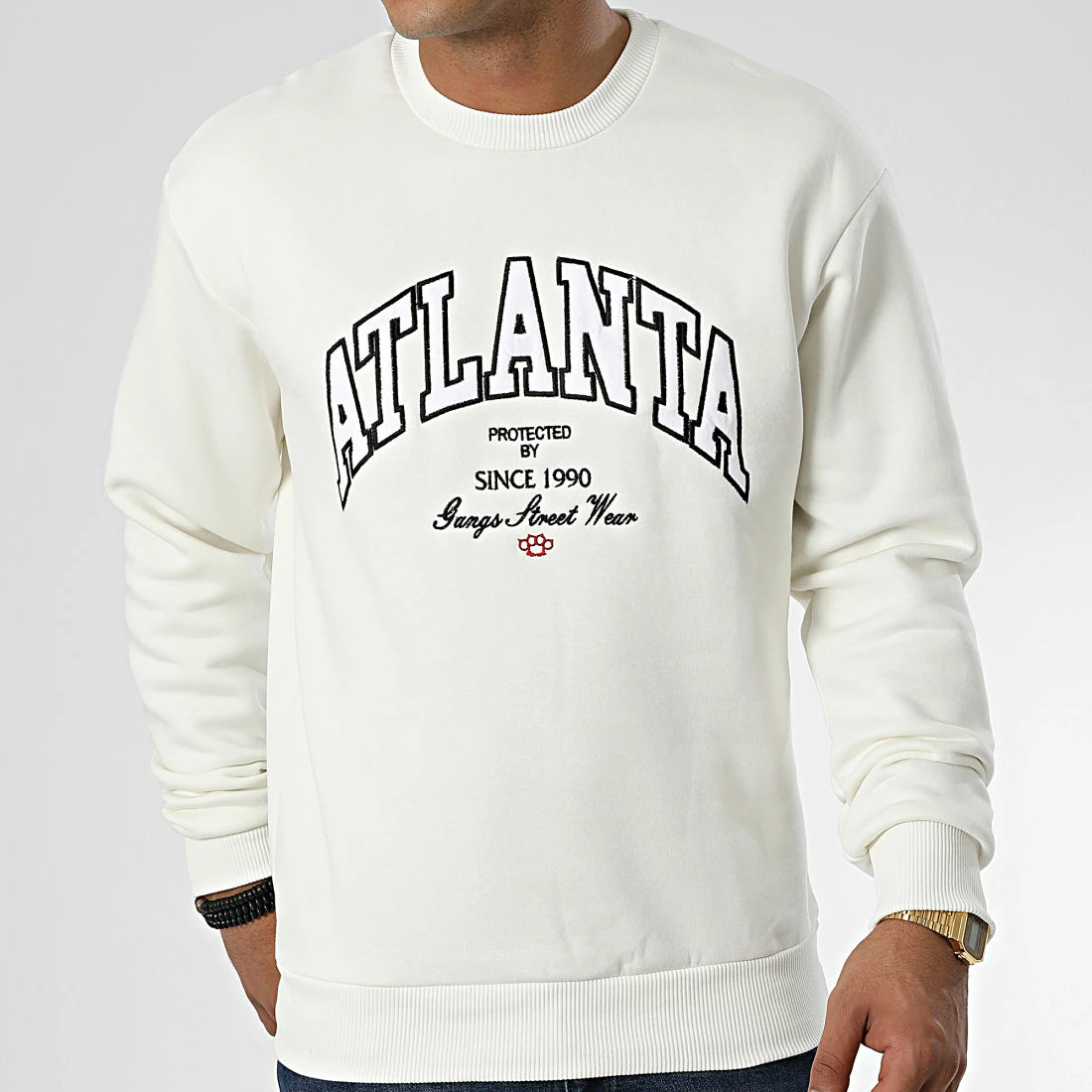 Le moins cher 🧨 Sweat Crewneck 1122 Beige Clair de Classic Series ⌛ 5 Le moins cher 🧨 Sweat Crewneck 1122 Beige Clair de Classic Series ⌛ – Image 3