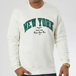 Offres 😀 Sweat Crewneck 1124 Beige de Classic Series 🔥 -Classic Series Soldes classic series 340773 GK 1124 EKRU 20221006T151929 03