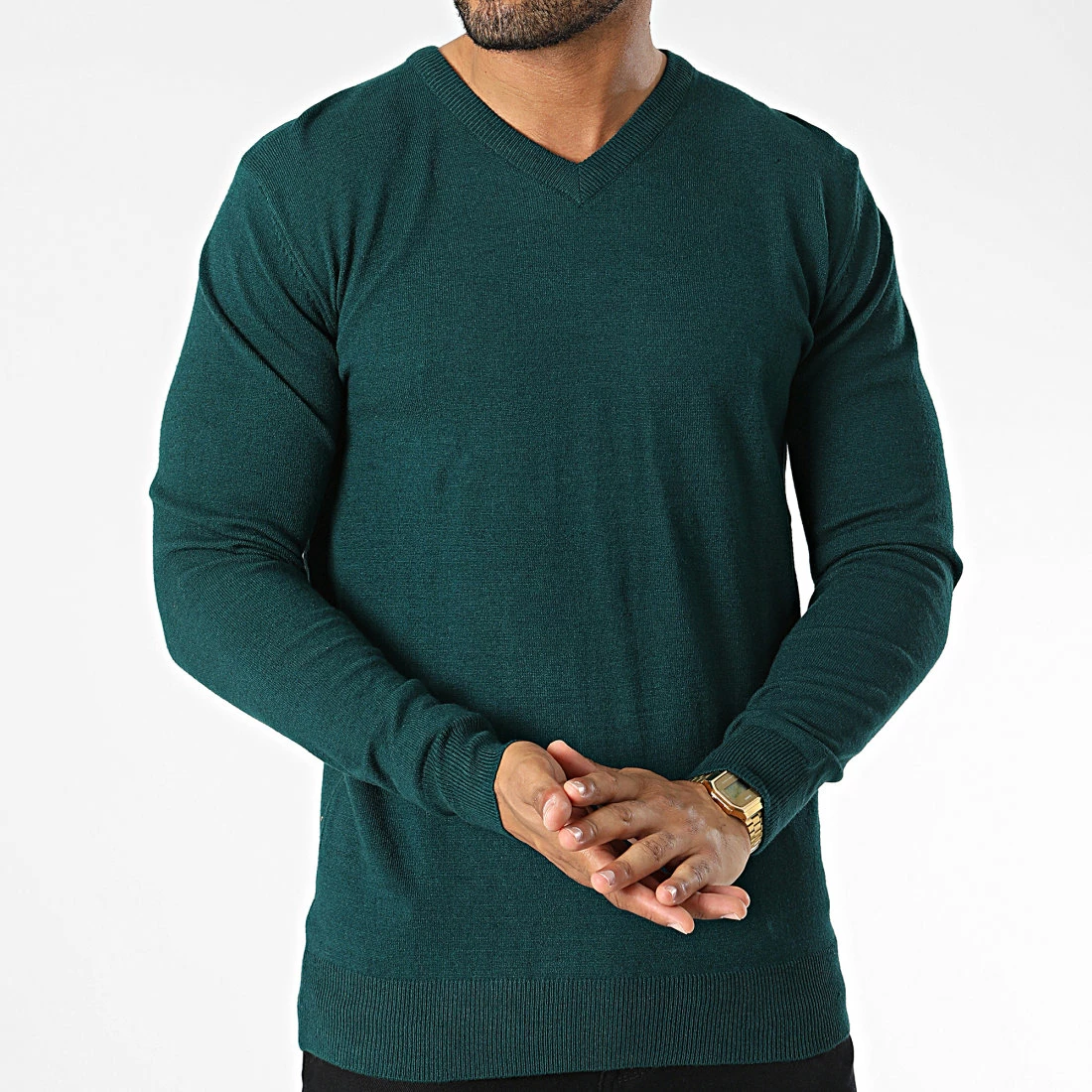 Offres ⌛ Pull Col V 6745 Vert Foncé de Classic Series 😀 5 Offres ⌛ Pull Col V 6745 Vert Foncé de Classic Series 😀 – Image 3