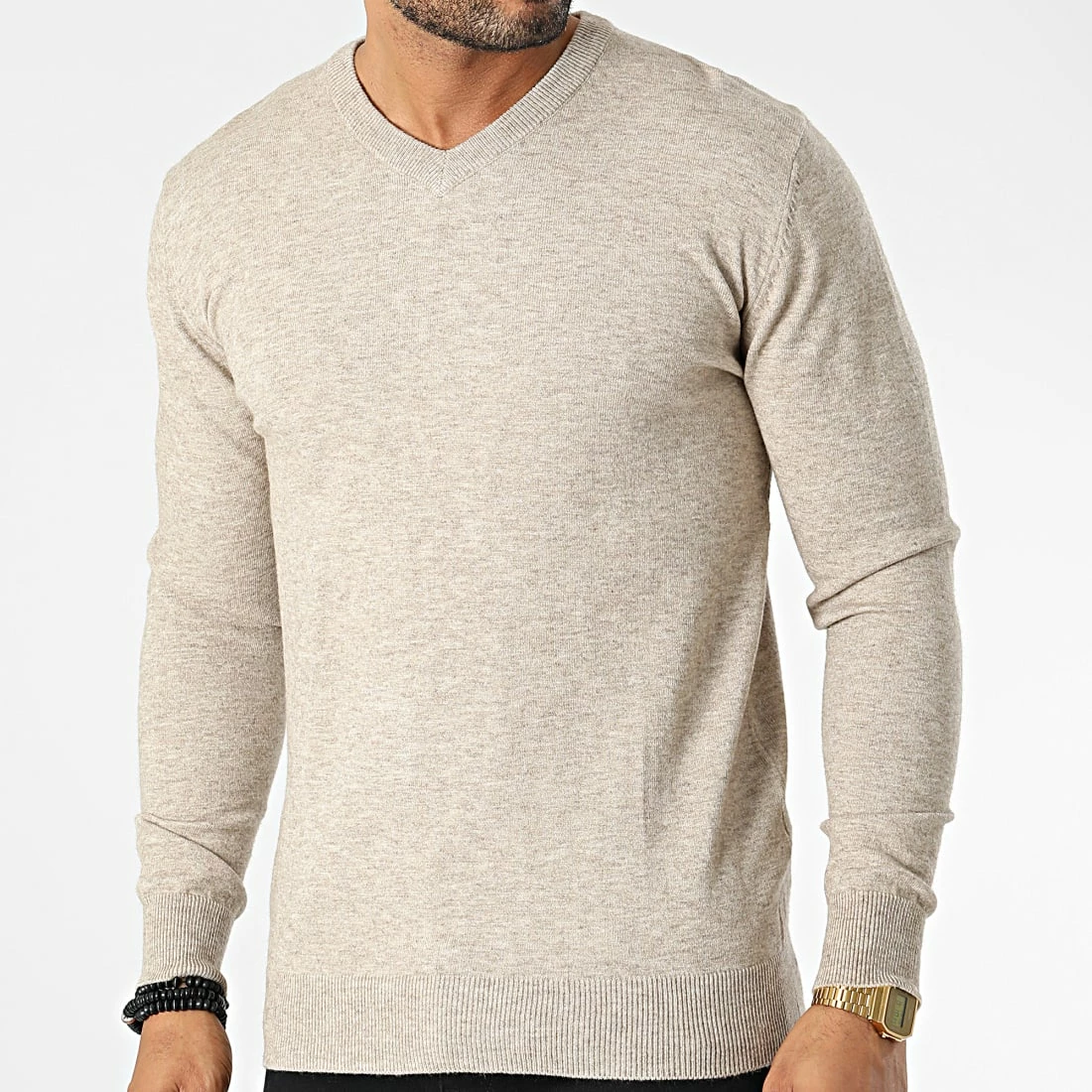 Coupon ❤️ Pull Col V 6745 Beige de Classic Series 😀 3 Coupon ❤️ Pull Col V 6745 Beige de Classic Series 😀