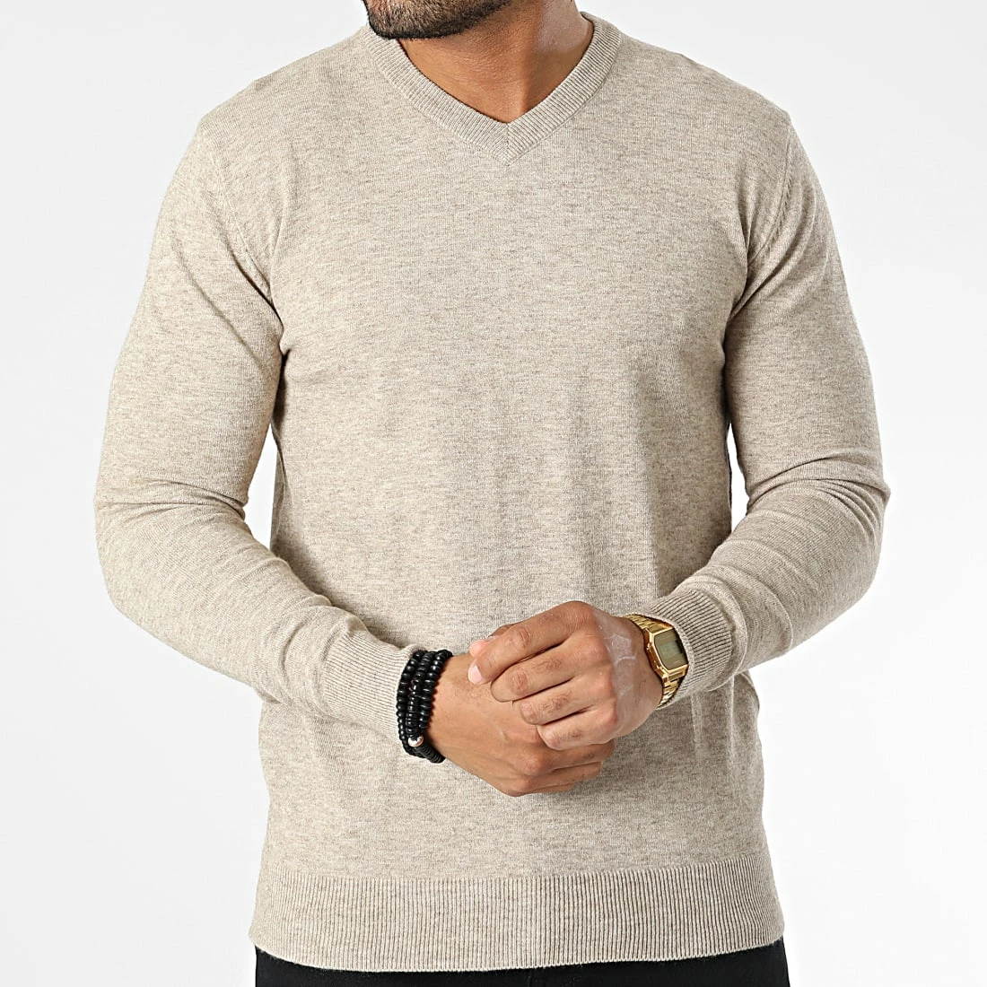 Coupon ❤️ Pull Col V 6745 Beige de Classic Series 😀 5 Coupon ❤️ Pull Col V 6745 Beige de Classic Series 😀 – Image 3