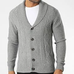 Offres ❤️ Gilet 6854 Gris Chiné de Classic Series 🔔 -Classic Series Soldes classic series 342225 6854 GRIS CHINE 20221020T140210 03