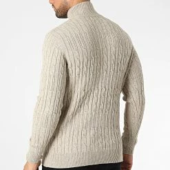Sortie 😉 Pull Col Zippé 6852 Beige de Classic Series 😀 -Classic Series Soldes classic series 342232 6852 BEIGE 20221020T135102 04
