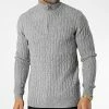 Meilleur prix ⭐ Pull Col Zippé 6852 Gris Chiné de Classic Series 💯 -Classic Series Soldes classic series 342233 6852 GRIS CHINE 20221020T135328 01