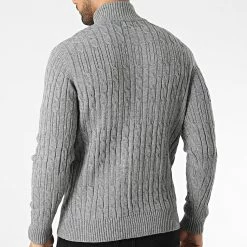 Promo 🎉 Gilet Zippé 6855 Gris Chiné de Classic Series 🥰 -Classic Series Soldes classic series 342239 6855 GRIS CHINE 20221020T135352 04