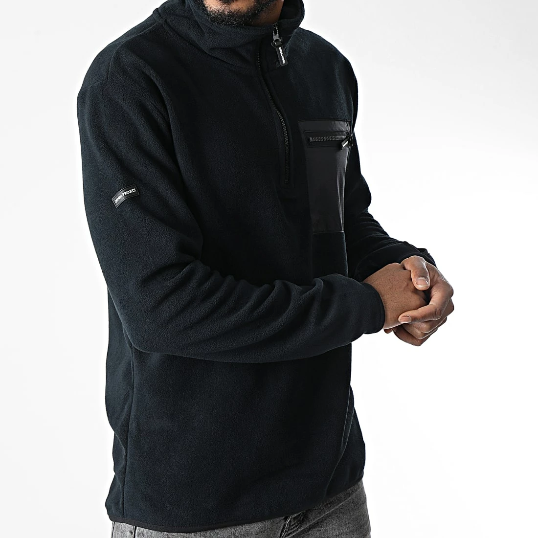 Coupon 🥰 Sweat Polaire Col Zippé DP-10022-005 Noir de Classic Series ⭐ 5 Coupon 🥰 Sweat Polaire Col Zippé DP-10022-005 Noir de Classic Series ⭐ – Image 3