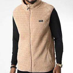 Meilleure vente 🤩 Veste Zippée Sans Manches DP-10022-007 Beige de Classic Series 🔥