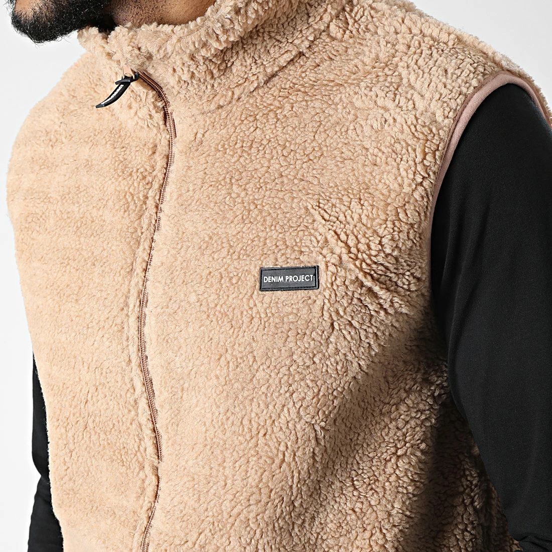 Meilleure vente 🤩 Veste Zippée Sans Manches DP-10022-007 Beige de Classic Series 🔥 4 Meilleure vente 🤩 Veste Zippée Sans Manches DP-10022-007 Beige de Classic Series 🔥 – Image 2