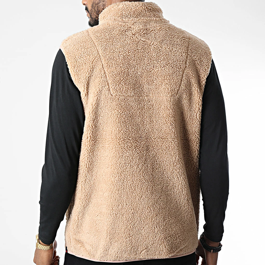 Meilleure vente 🤩 Veste Zippée Sans Manches DP-10022-007 Beige de Classic Series 🔥 6 Meilleure vente 🤩 Veste Zippée Sans Manches DP-10022-007 Beige de Classic Series 🔥 – Image 4