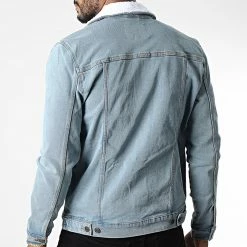 De gros ⌛ Veste Jean Col Mouton Kash Teddy DP3010 Bleu Denim de Classic Series 🎁 -Classic Series Soldes classic series 342306 DP3010 044 20221021T151424 04