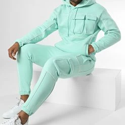 Nouveau 😍 Ensemble De Survetement 1108 Vert Clair de Classic Series 🎉