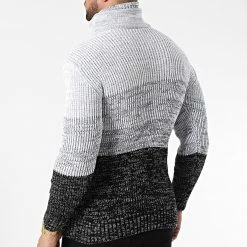 Nouveau 🔔 Pull Col Montant 5012 Noir Chiné Gris Chiné de Classic Series 😍 -Classic Series Soldes classic series 342500 5012 LTGREY 20221007T155231 04