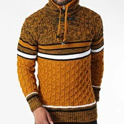 Vente flash 👍 Pull Col Montant 5013 Orange de Classic Series 🌟