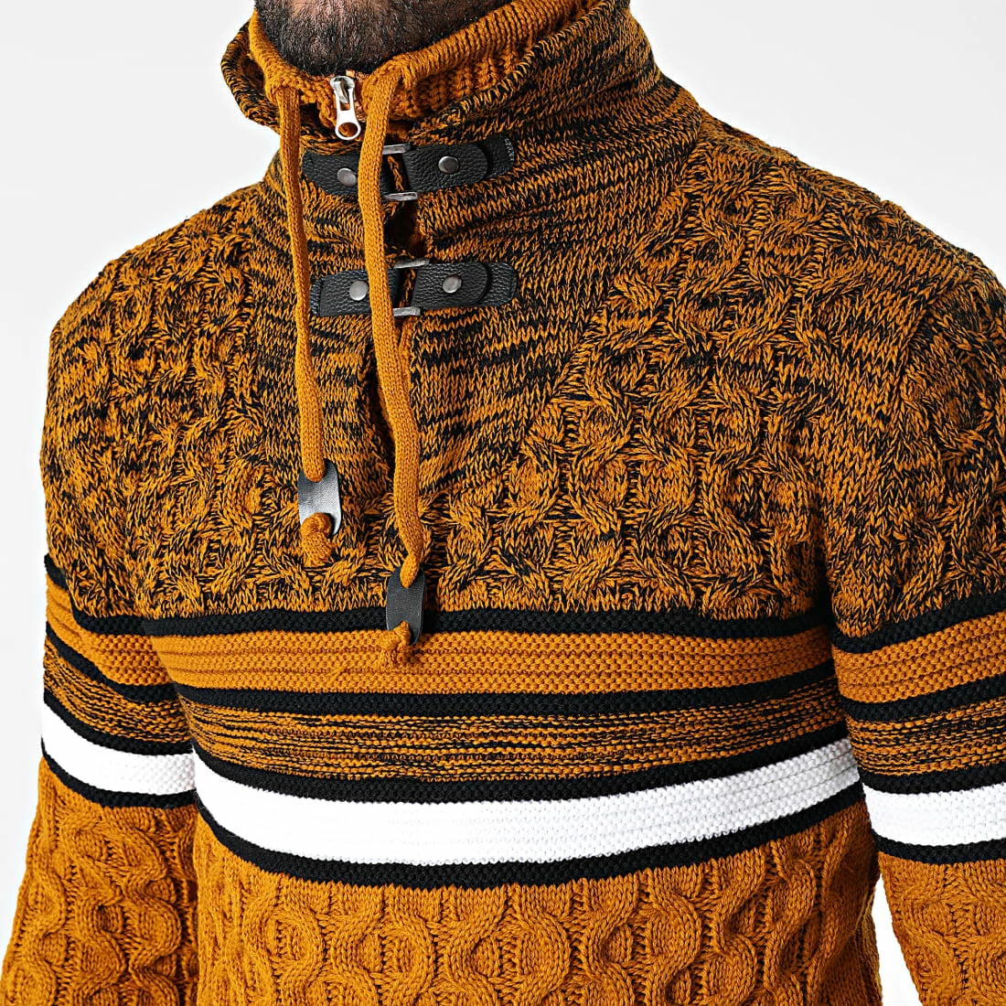 Vente flash 👍 Pull Col Montant 5013 Orange de Classic Series 🌟 4 Vente flash 👍 Pull Col Montant 5013 Orange de Classic Series 🌟 – Image 2