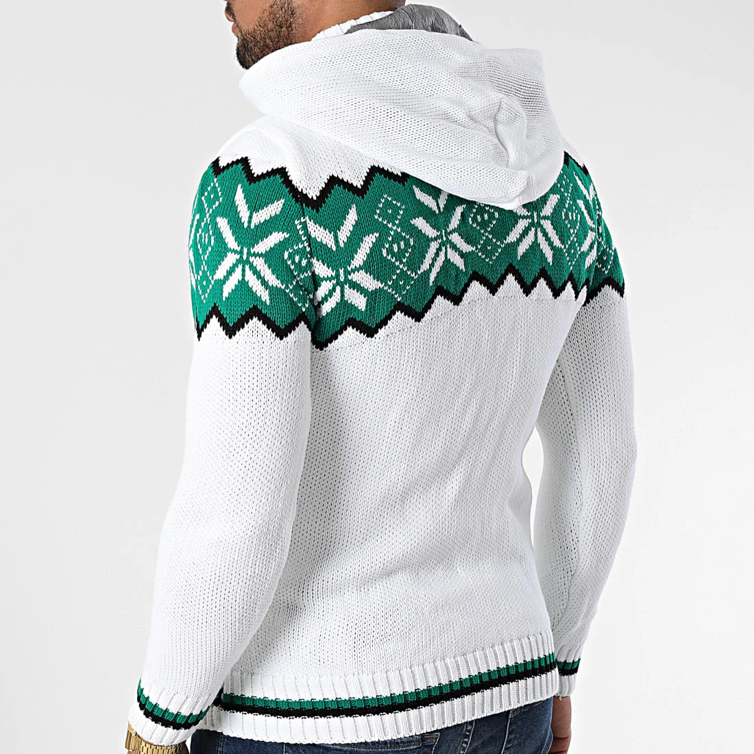 Budget ✔️ Gilet Zippé Capuche 3008 Beige Clair Vert de Classic Series ✔️ 6 Budget ✔️ Gilet Zippé Capuche 3008 Beige Clair Vert de Classic Series ✔️ – Image 4