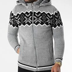 Acheter ⌛ Gilet Zippé Capuche 3008 Gris de Classic Series 🎁