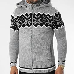 Acheter ⌛ Gilet Zippé Capuche 3008 Gris de Classic Series 🎁 -Classic Series Soldes classic series 342556 3008 GREY 20221007T161119 03