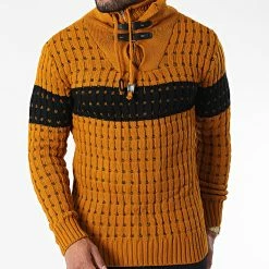 Tout neuf 💯 Pull Col Montant 5011 Orange de Classic Series 🎁 -Classic Series Soldes classic series 342557 5011 MOUTARDE 20221007T160919 03