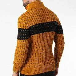 Tout neuf 💯 Pull Col Montant 5011 Orange de Classic Series 🎁 -Classic Series Soldes classic series 342557 5011 MOUTARDE 20221007T160920 04