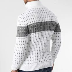 Bon marché 🌟 Pull Col Montant 5011 Beige Clair de Classic Series 🎁 -Classic Series Soldes classic series 342558 5011 WHITE GREY 20221007T155020 04