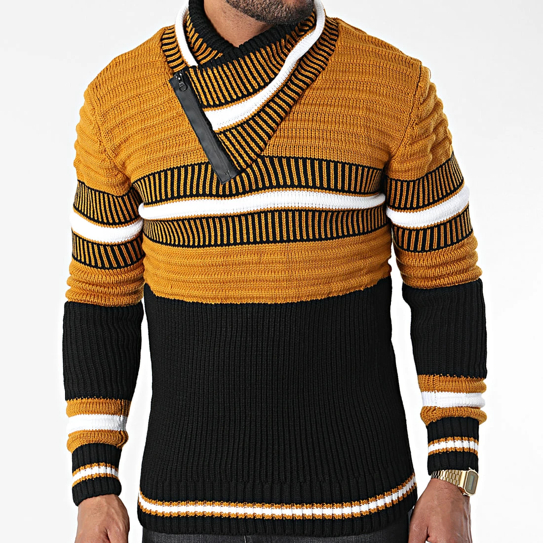 Sortie 🎉 Pull Col Amplified 5007 Noir Orange de Classic Series 💯 5 Sortie 🎉 Pull Col Amplified 5007 Noir Orange de Classic Series 💯 – Image 3