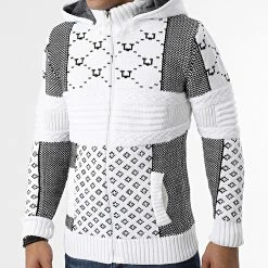 Nouveau 😀 Gilet Zippé Capuche 3013 Beige Clair Noir de Classic Series ✨ 8 Nouveau 😀 Gilet Zippé Capuche 3013 Beige Clair Noir de Classic Series ✨ -Classic Series Soldes classic series 342560 3013 WHITE 20221007T160456 03