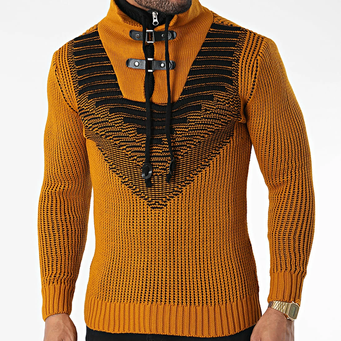 Budget 🔥 Pull Col Montant 5017 Orange de Classic Series 🥰 3 Budget 🔥 Pull Col Montant 5017 Orange de Classic Series 🥰