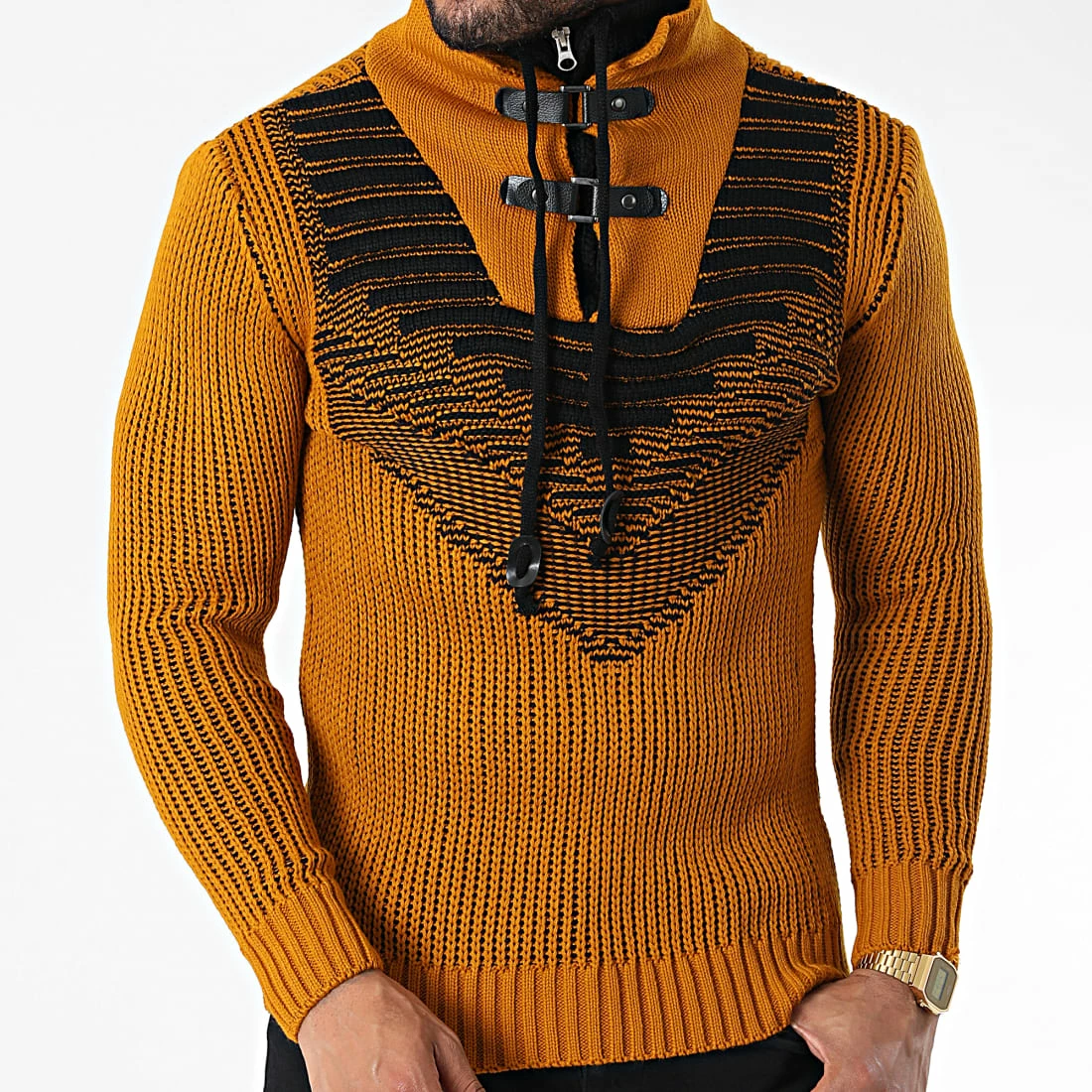 Budget 🔥 Pull Col Montant 5017 Orange de Classic Series 🥰 5 Budget 🔥 Pull Col Montant 5017 Orange de Classic Series 🥰 – Image 3