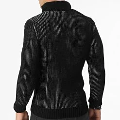 Grosses soldes 🎁 Pull Col Montant 5017 Noir Beige Clair de Classic Series ✔️ -Classic Series Soldes classic series 342592 5017 BLACK WHITE 20221007T160844 04