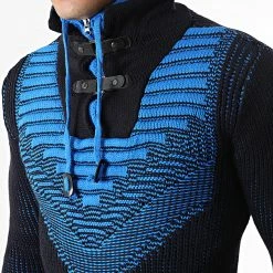 De gros 😀 Pull Col Montant 5017 Bleu Marine Bleu Clair de Classic Series 🧨 -Classic Series Soldes classic series 342593 5017 BLUE 20221007T160922 02