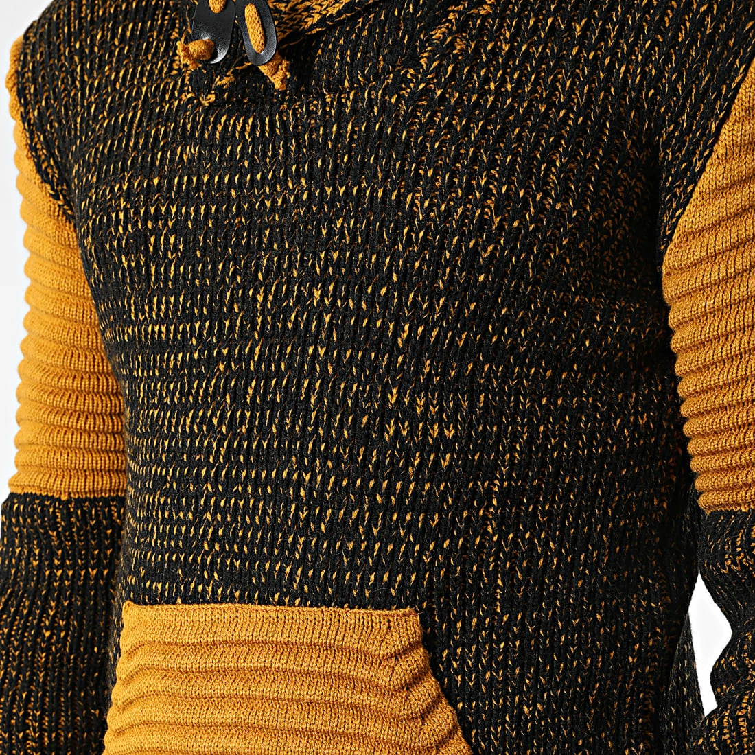 De gros 👏 Pull Capuche 5008 Noir Chiné Orange de Classic Series ⭐ 4 De gros 👏 Pull Capuche 5008 Noir Chiné Orange de Classic Series ⭐ – Image 2