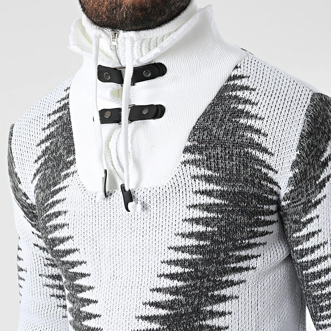 Coupon ⭐ Pull Col Montant 5018 Beige Clair Gris Anthracite Chiné de Classic Series ❤️ 4 Coupon ⭐ Pull Col Montant 5018 Beige Clair Gris Anthracite Chiné de Classic Series ❤️ – Image 2