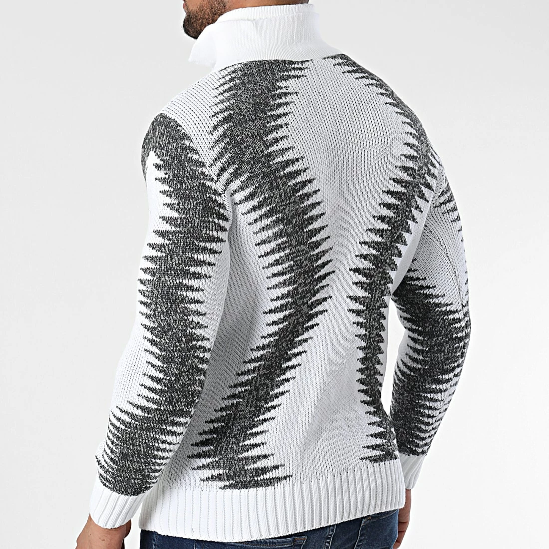 Coupon ⭐ Pull Col Montant 5018 Beige Clair Gris Anthracite Chiné de Classic Series ❤️ 6 Coupon ⭐ Pull Col Montant 5018 Beige Clair Gris Anthracite Chiné de Classic Series ❤️ – Image 4