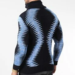 Meilleure affaire 💯 Pull Col Montant 5018 Bleu Marine Bleu Clair Chiné de Classic Series 🎉 -Classic Series Soldes classic series 342605 5018 BLUE 20221007T155303 04