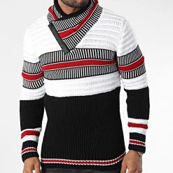 Grosses soldes 🎉 Pull Col Amplified 5007 Noir Blanc Rouge de Classic Series ⭐ 8 Grosses soldes 🎉 Pull Col Amplified 5007 Noir Blanc Rouge de Classic Series ⭐ -Classic Series Soldes classic series 342607 5007 RED 20221007T155424 03