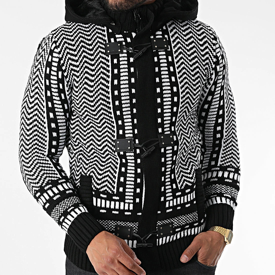 Offres ⭐ Gilet Zippé Capuche 3007 Noir Blanc de Classic Series 🥰 3 Offres ⭐ Gilet Zippé Capuche 3007 Noir Blanc de Classic Series 🥰