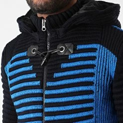 Le moins cher 😍 Gilet Zippé Capuche 3005 Bleu Marine Bleu Clair de Classic Series 😀 -Classic Series Soldes classic series 342660 3005 BLUE 20221007T155244 02