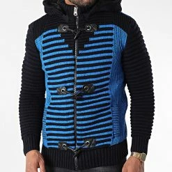 Le moins cher 😍 Gilet Zippé Capuche 3005 Bleu Marine Bleu Clair de Classic Series 😀 -Classic Series Soldes classic series 342660 3005 BLUE 20221007T155246 03