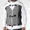 Offres 🎉 Gilet Zippé Capuche 3005 Beige Clair Noir de Classic Series ✨ -Classic Series Soldes classic series 342663 3005 WHITE BLACK 20221007T155032 01