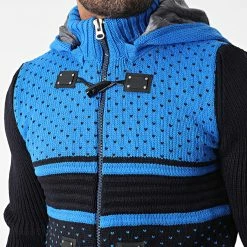 Coupon ✔️ Gilet Zippé Capuche 3012 Bleu Marine Bleu Clair de Classic Series 🛒 -Classic Series Soldes classic series 342664 3012 BLUE 20221007T155407 02