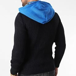 Coupon ✔️ Gilet Zippé Capuche 3012 Bleu Marine Bleu Clair de Classic Series 🛒 -Classic Series Soldes classic series 342664 3012 BLUE 20221007T155410 04