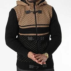 Vente flash ✨ Gilet Zippé Capuche 3012 Noir Camel de Classic Series 🌟 -Classic Series Soldes classic series 342665 3012 CAMEL 20221007T160732 03