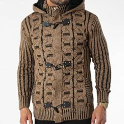 Promo 🎁 Gilet Zippé Capuche 3010 Camel de Classic Series ❤️