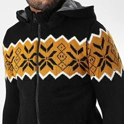 Meilleure vente 💯 Gilet Zippé Capuche 3008 Noir de Classic Series 🌟 -Classic Series Soldes classic series 342669 3008 BLACK YELLOW 20221007T160658 02